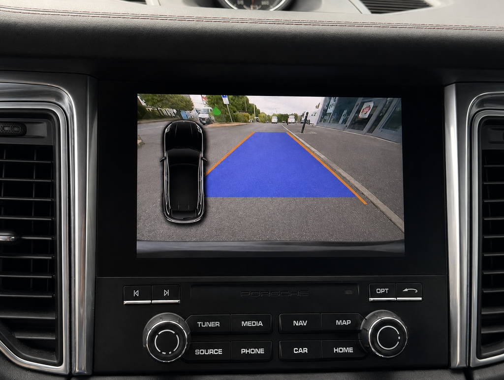 CAMÉRA DE RECUL DYNAMIQUE – PORSCHE MACAN / CAYENNE / PANAMERA – ORIGINE (2012-2023)