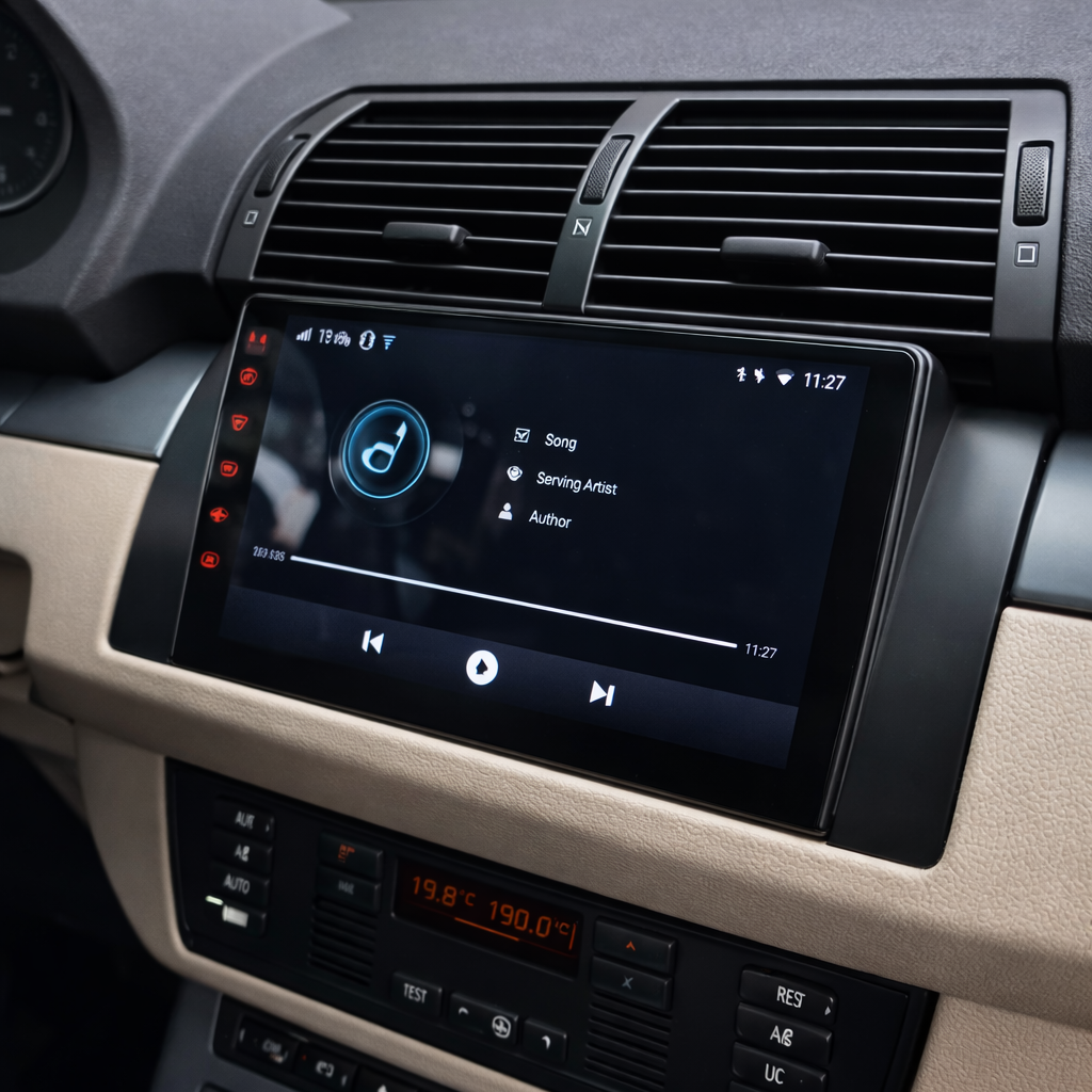 Écran CarPlay BMW X5 intégré tableau de bord
