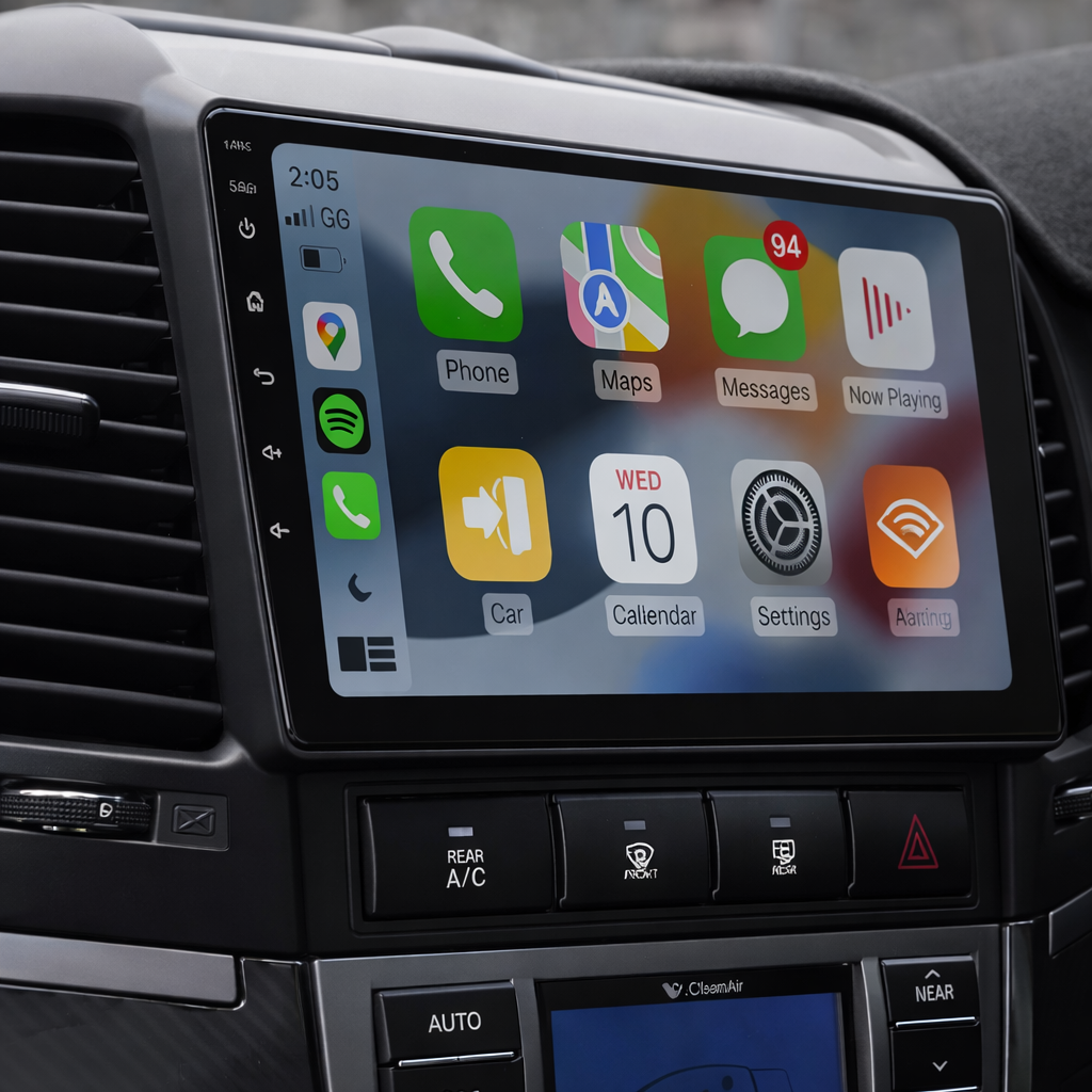 Écran CarPlay Hyundai Santa Fe 2 intégré tableau de bord