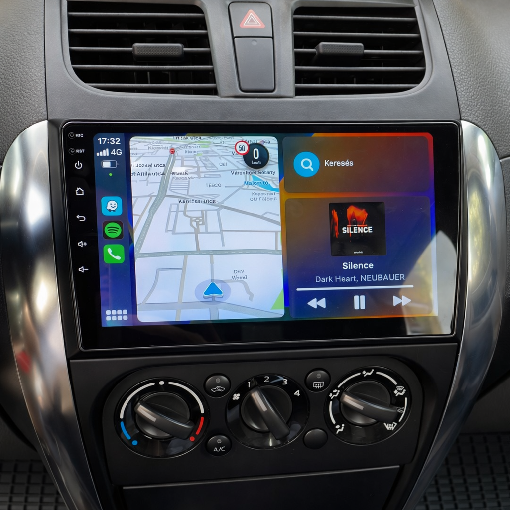 Écran CarPlay Fiat Sedici intégré tableau de bord