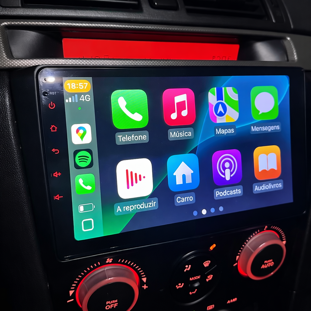 Écran CarPlay Mazda 3 2004-2009 intégré tableau de bord