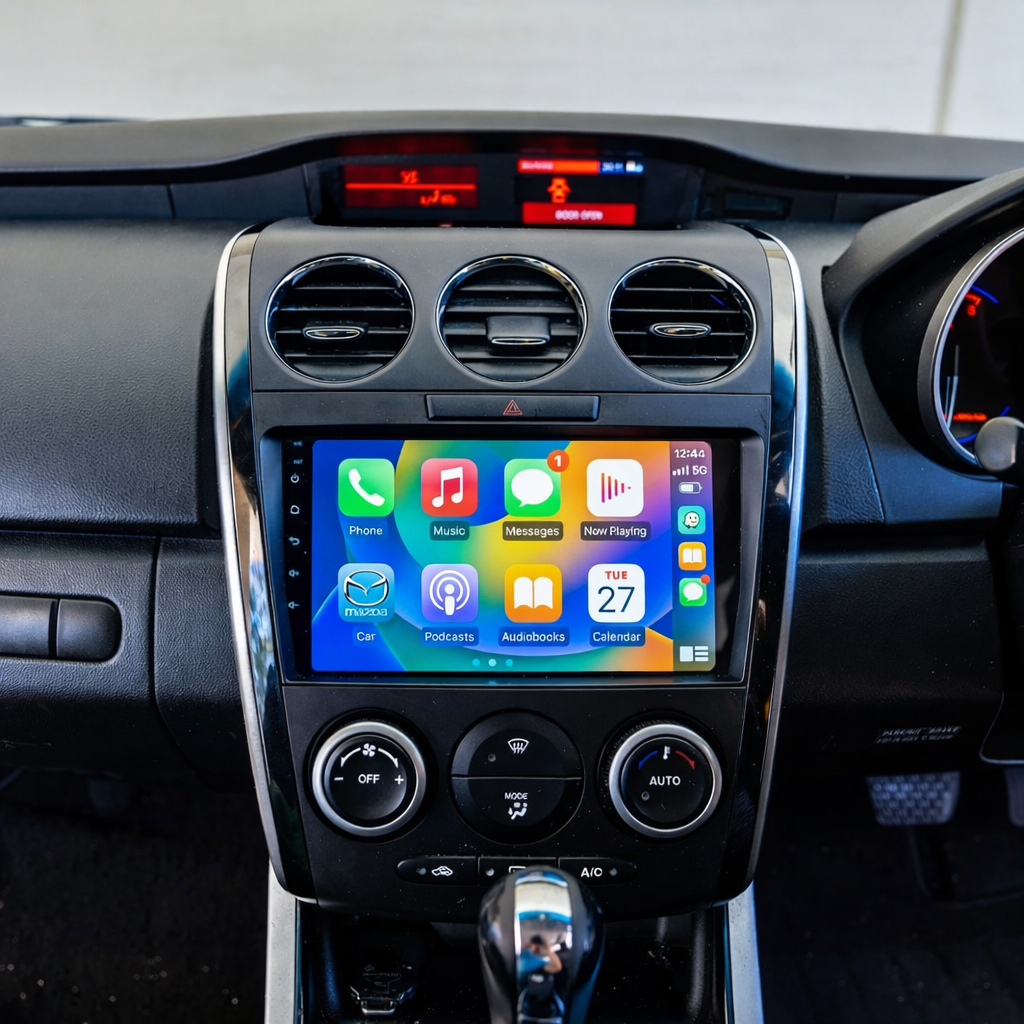 Écran CarPlay Mazda CX7 intégré tableau de bord