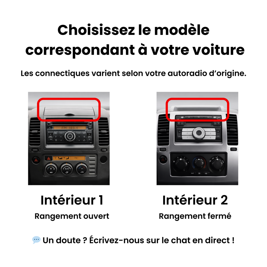 Nissan Navara : choisissez l'intérieur 1 (rangement ouvert) ou 2 (rangement fermé)