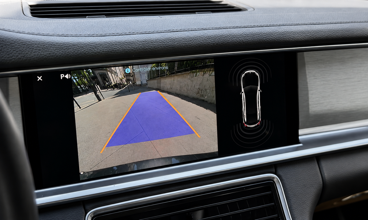 CAMÉRA DE RECUL DYNAMIQUE – PORSCHE MACAN / CAYENNE / PANAMERA – ORIGINE (2012-2023)