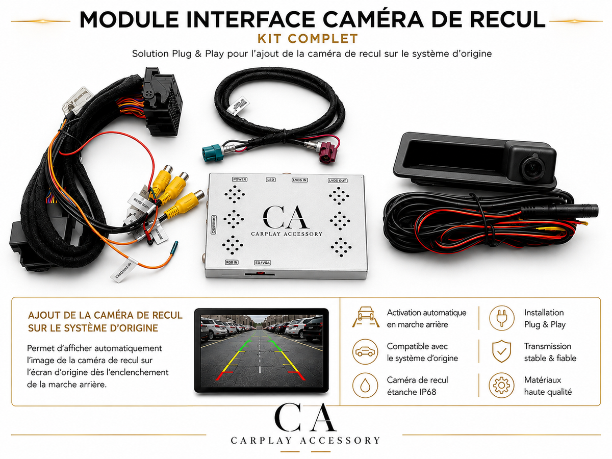 CAMÉRA DE RECUL DYNAMIQUE – VOLKSWAGEN – ORIGINE (2012-2024)