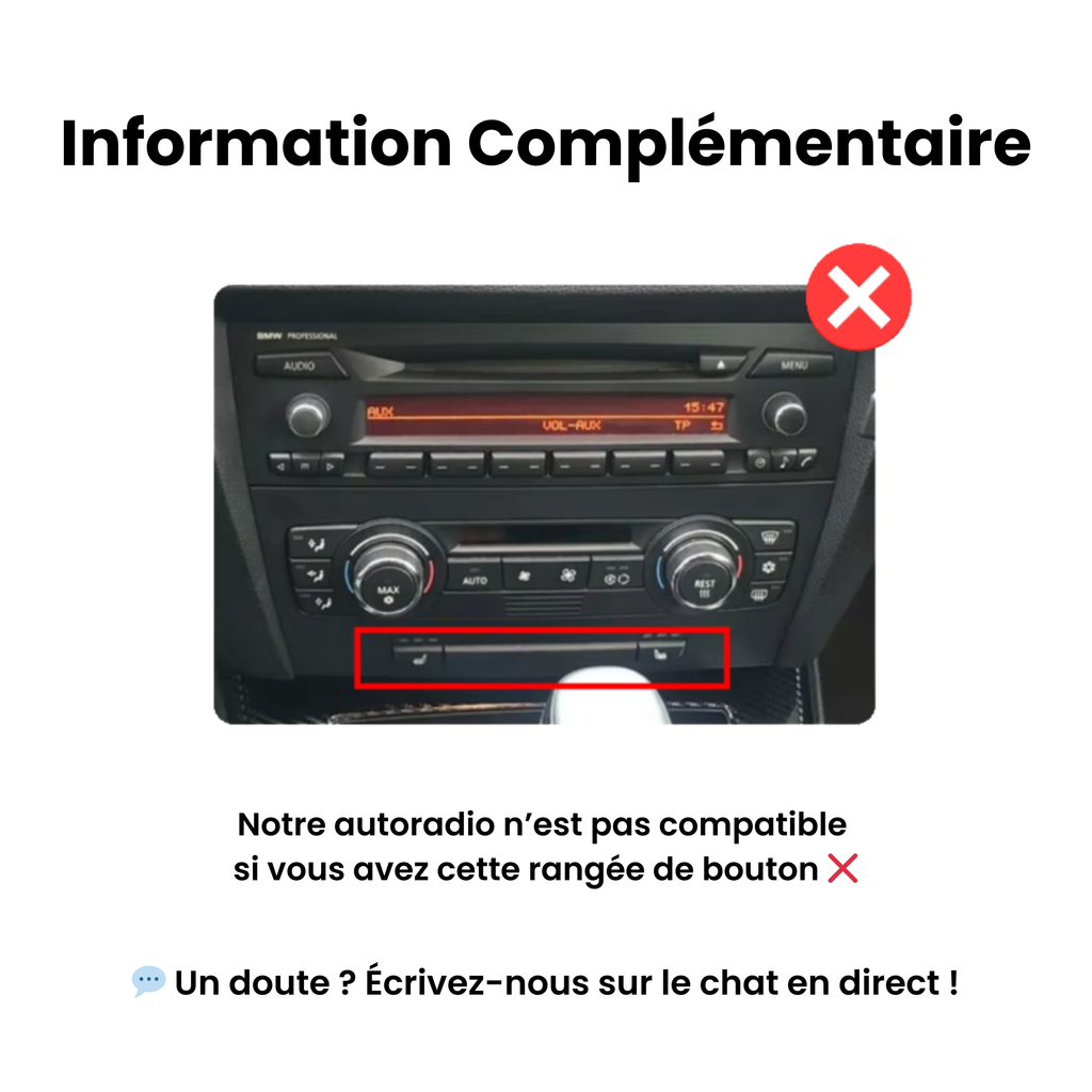 Écran CarPlay Bmw Série 3 intégré tableau de bord