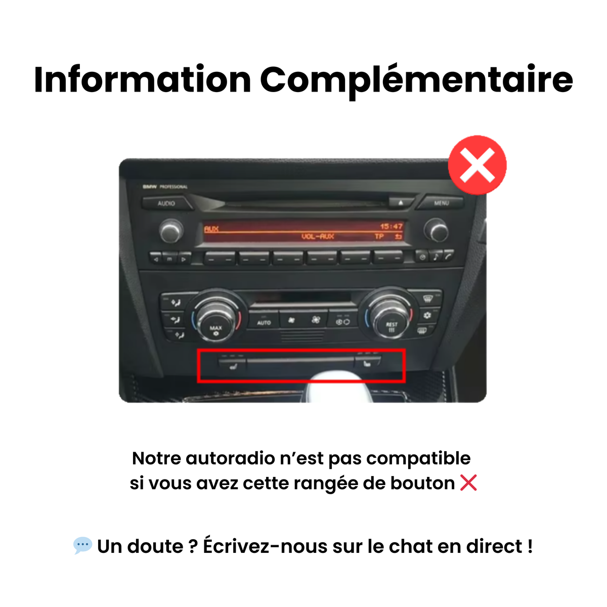 Écran CarPlay Bmw Série 3 intégré tableau de bord