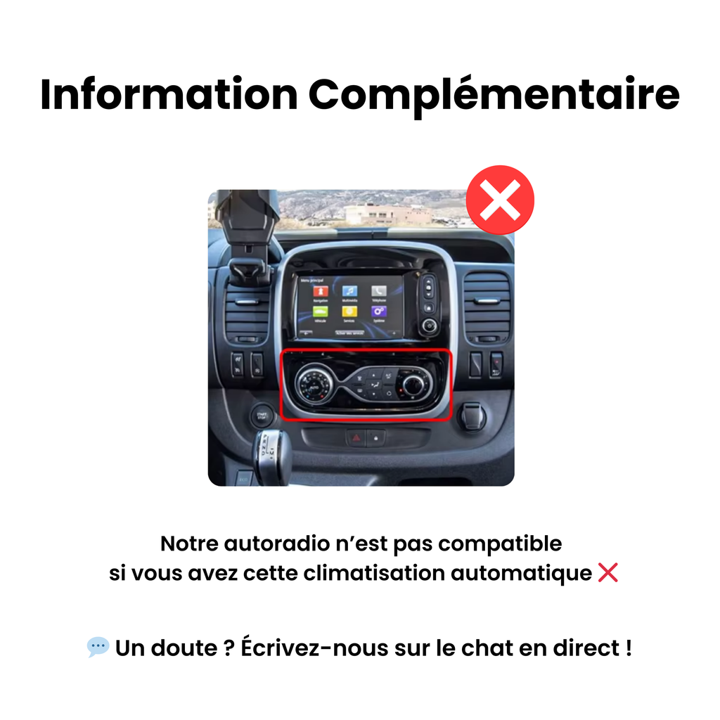 Information Complementaire CarPlay Renault Trafic 3
