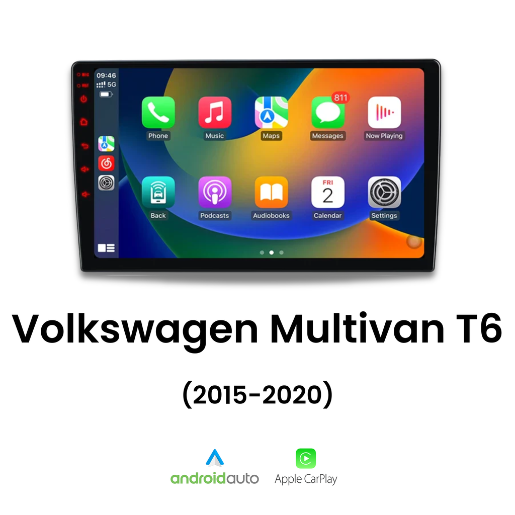 Écran CarPlay intégré Volkswagen Multivan t6 tableau de bord