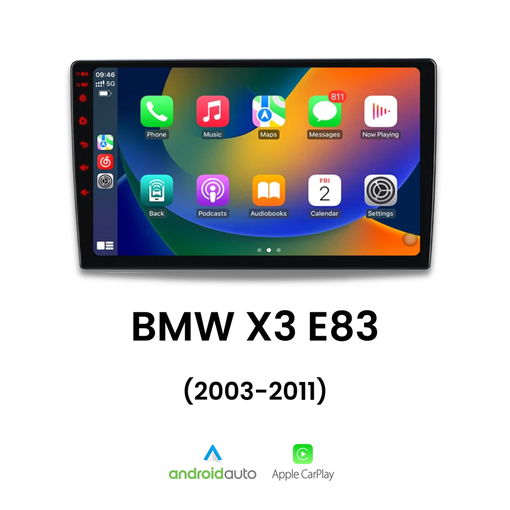 Écran CarPlay Bmw X3 E83 intégré tableau de bord