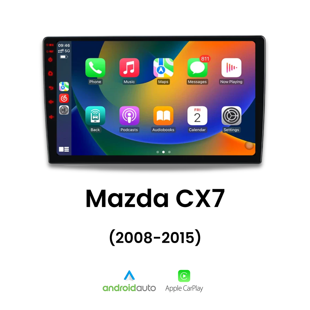Écran CarPlay Mazda CX7 intégré tableau de bord