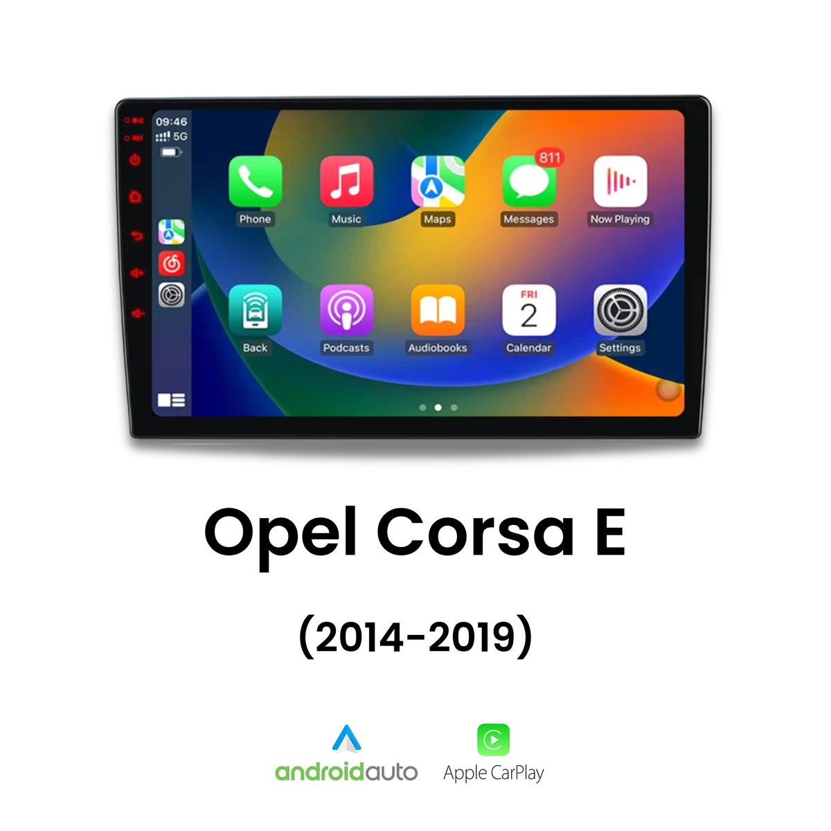 Écran CarPlay Opel Corsa E intégré tableau de bord