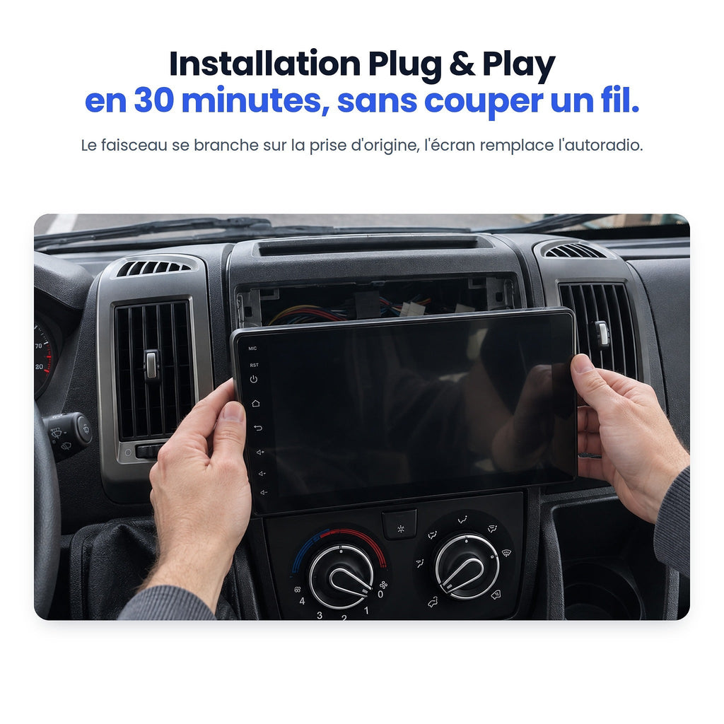 Installation plug and play de l'autoradio CarPlay sur Fiat Ducato en 30 minutes, sans couper de fil